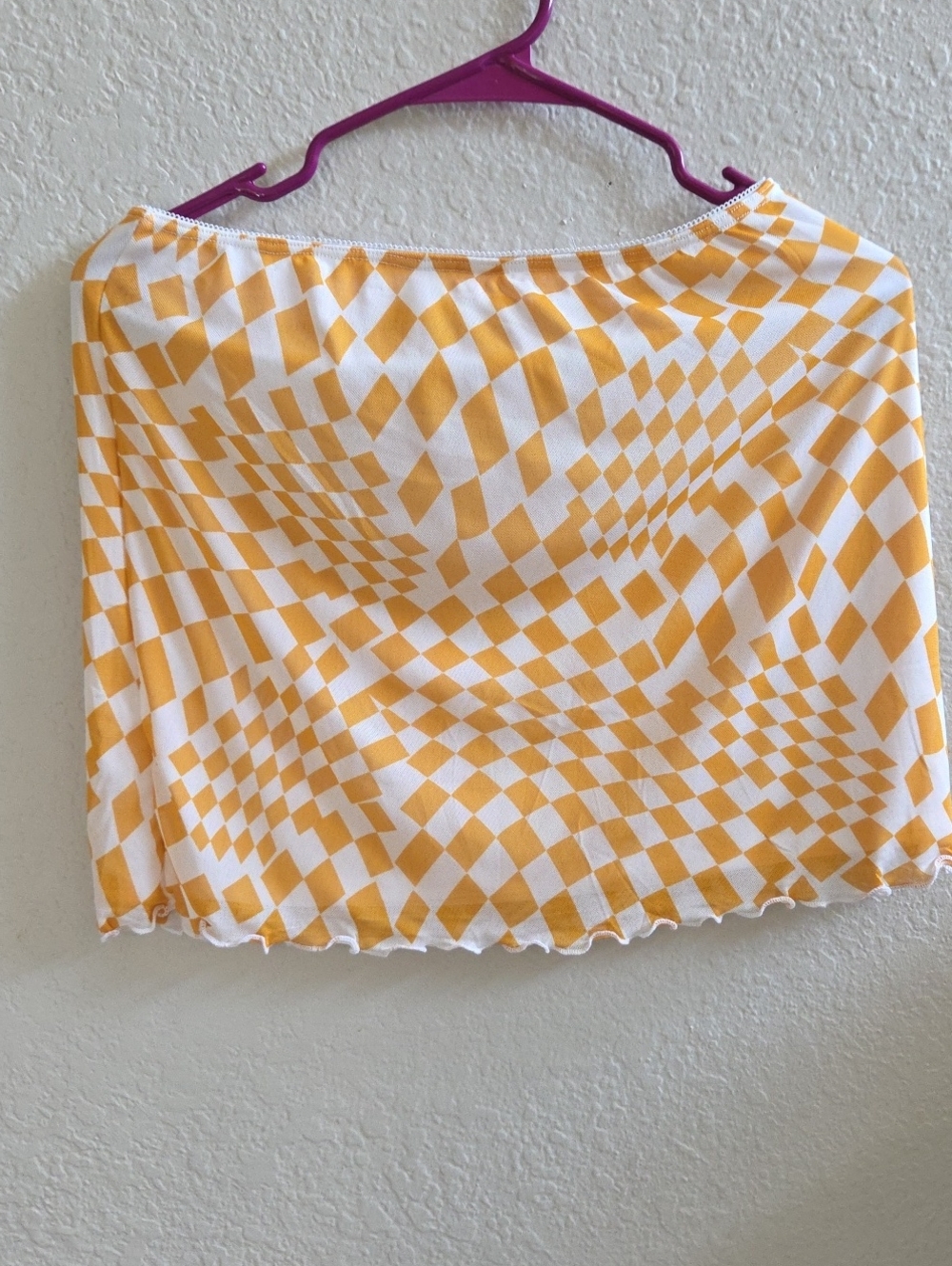 Yellow Geometric Print Mini Skirt - Women's Casual